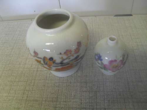 1x GINGER JAR -JAPAN stamp - 1x STEP PARIS  LIMOGE FRENCH CERAMIC PERFUME BOTTLE