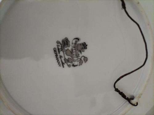 *#DRESDEN WALL PLATE & 2x BAVARIAN SCHUMANN TRINKET DISHES