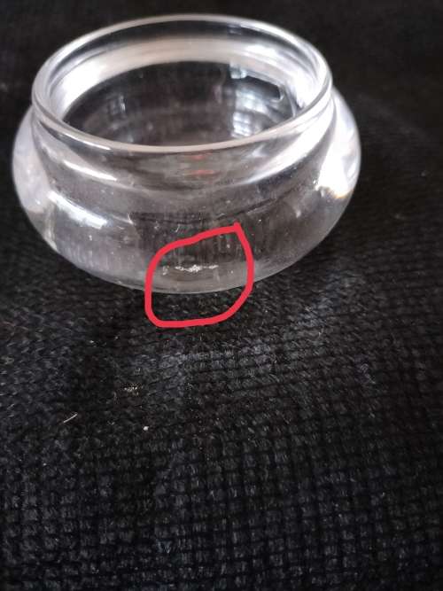 * # A VINTAGE CRISTALL PUTHOD GLASS RING HOLDER