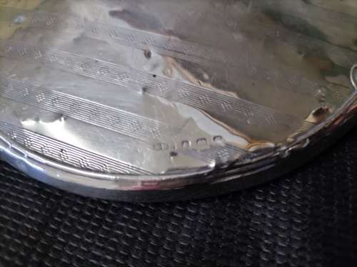 *.## An ANTIQUE BIRMINGHAM  SILVER HANDHELD. MIRROR