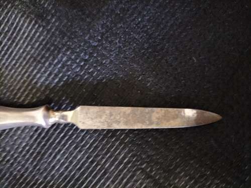 Antique silver handled ladies manicure tool - handle 13cm