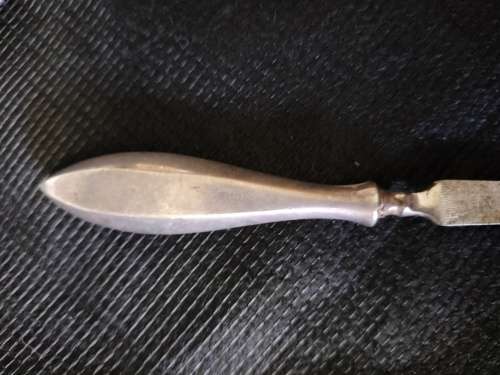 Antique silver handled ladies manicure tool - handle 13cm