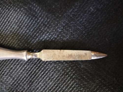 Antique silver handled ladies manicure tool - handle 13cm