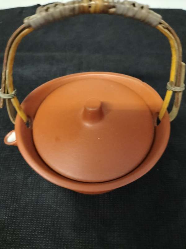 * ## VINTAGE JAPANESE RED CLAY TEA POT.