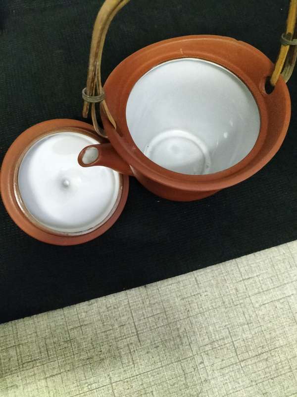 * ## VINTAGE JAPANESE RED CLAY TEA POT.