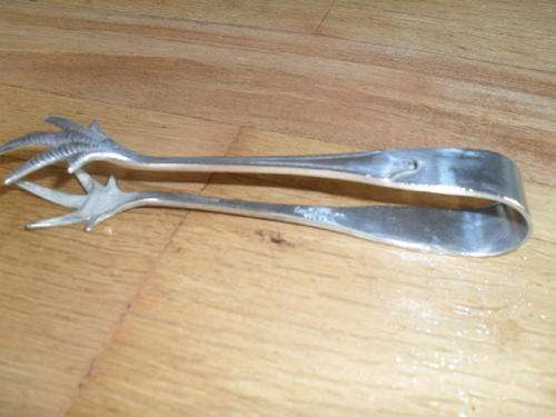 A Silver Plated Ice Tongs -Emess-Epna
