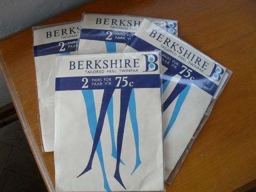 4 PACKETS VINTAGE BERKSHIRE STOCKINGS -still in original packaging  - 2PRS IN EACH