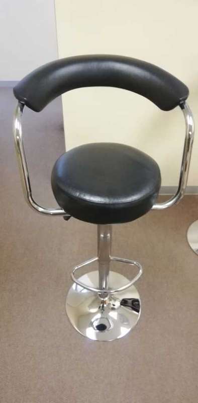 Black & Chrome Bar Stool