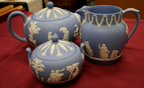 WEDGWOOD TEA SET - BLUE JASPER - PRISTINE CONDITION - SEE PHOTOS!