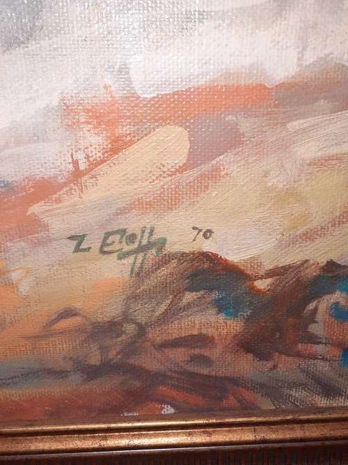 Zakkie Eloff oil on canvass painting