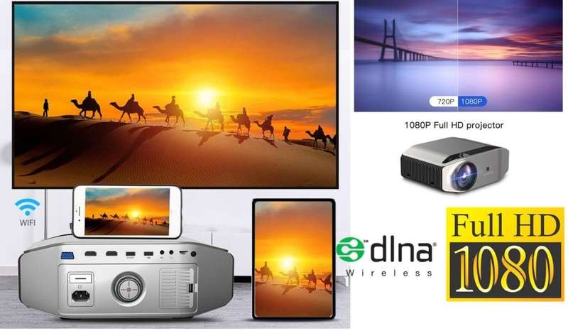 Projector, LED, Full HD 1080p, 6500 Lumens, Home Theater