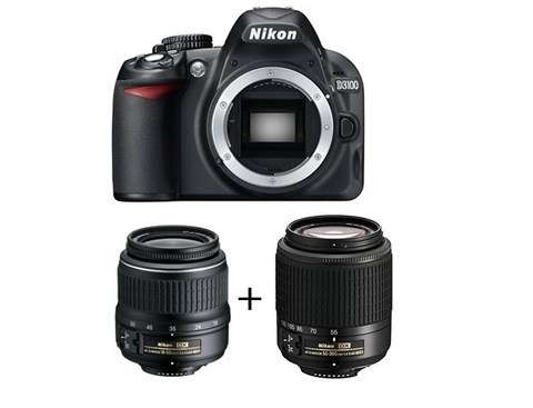 Nikon D3100 Digital SLR Camera + 18-55VR Lens + 55-200VR Lens