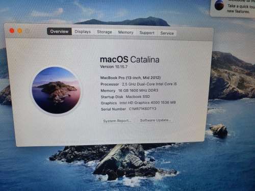 Macbook Pro 13` i5 2012 16gb 250Gb SSD