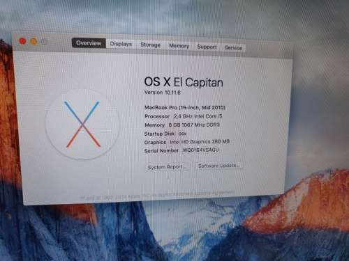 Macbook Pro 15` 2010  i5/8gb/250gb SSD and 750Gb HD
