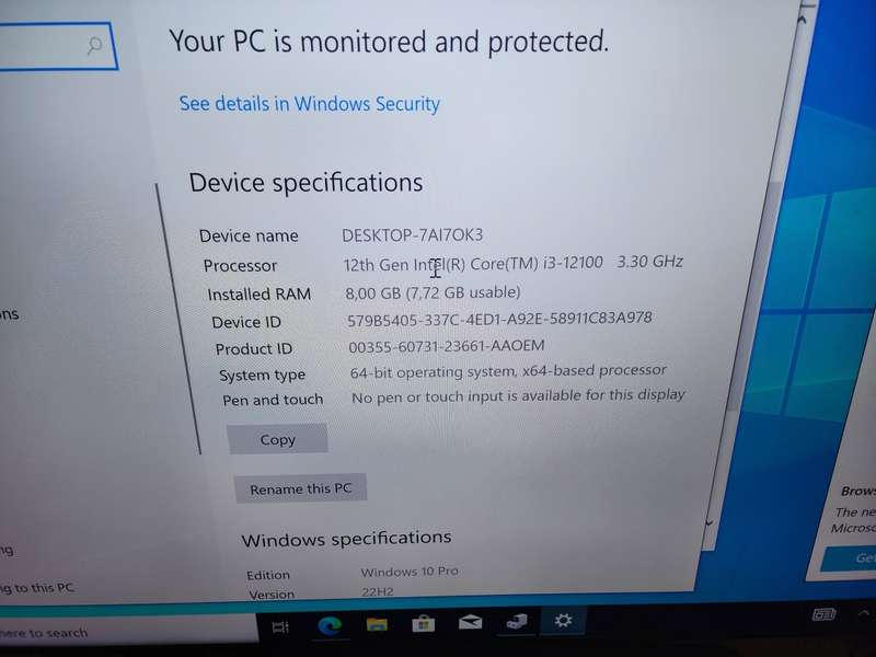 *** Lenovo Desktop i3 12th gen with SSD *** Neo 5