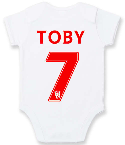 PERSONALISED MANCHESTER UNITED Baby Grow with NAME & NUMBER/Manchester United's Cutest Fan Onesie