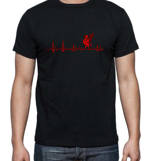LIVERPOOL Heartbeat Adult T-shirt / YNWA / Liverpool Novelty T-Shirt/ Gift /LFC