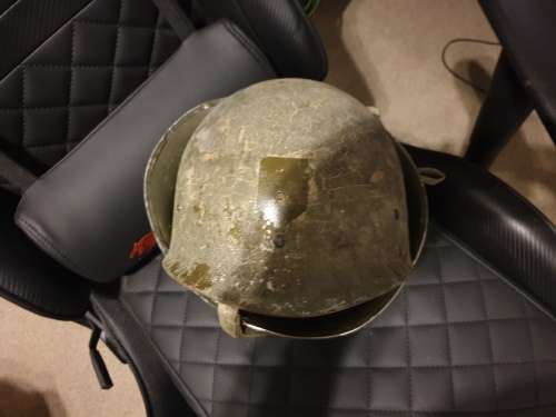 American helmet and medal frame from ww2