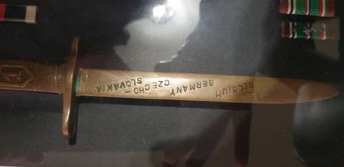 American helmet and medal frame from ww2