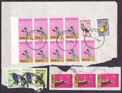 Botswana Telegraphic use of postal stamps 1970's.