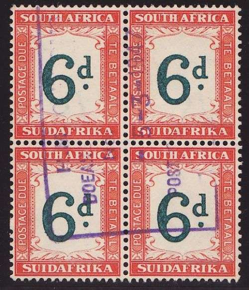 South Africa 1947 Postage Due cancelled DOEANE Johannesburg SGD29.