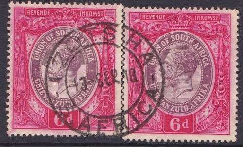 Union revenue stamps cancelled Izotsha 13 September 1918.