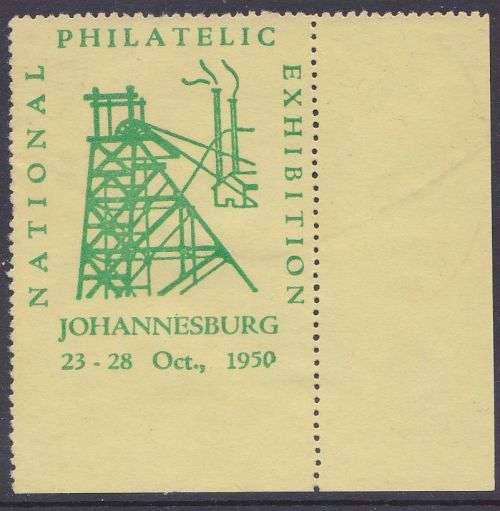Union label Philatelic Exhibition Johannesburg 23-28 October 1950.