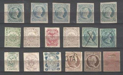 South America mixed imperforated stamps.