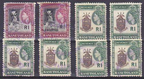 Basutoland revenue stamps mixed lot used.