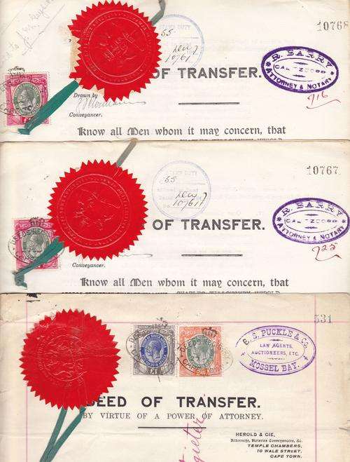 Union George v revenue documents (x3).