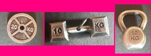 Kettle Bell, Weight Plate and Dumbbell Charm