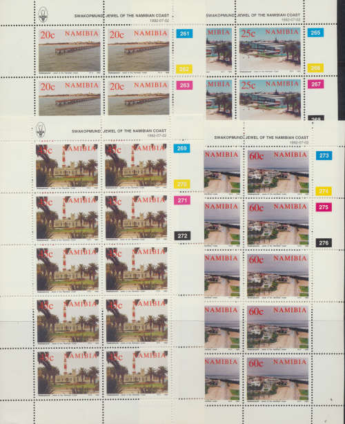 NAMIBIA 1992 - SACC 55/8-  FULL SHEETS - FINE MINT