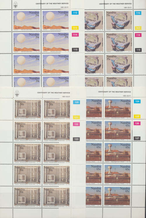 NAMIBIA 1990 - SACC 12/15  -   FULL SHEETS - FINE MINT
