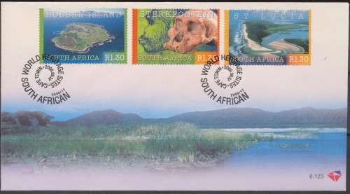 RSA 2000  - SACC 6.123 SA WORLD HERITAGE SITES  FIRST DAY  COVER