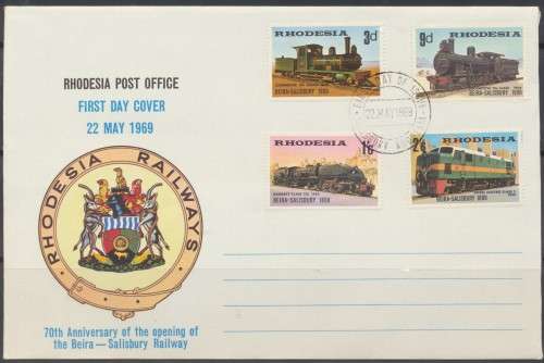 RHODESIA 1969 - SACC 188/91  OPENING OF BEIRA - SALISBURY RAILWAY FIRST DAY COVER