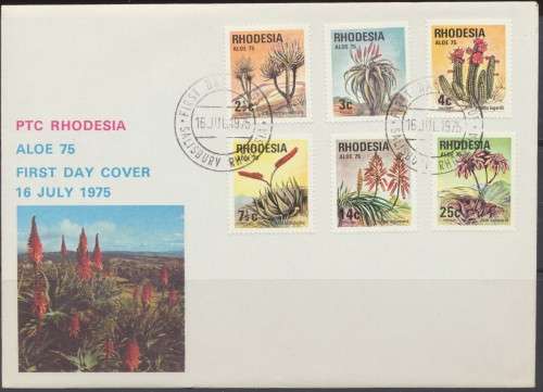 RHODESIA 1975 -   SACC 277/82  SUCCULENT CONGRESS  FIRST DAY COVER