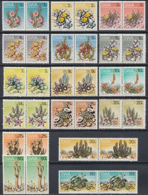 1973 - SWA   - SACC 250/65  2nd DEFINITIVE ISSUE IN PAIRS - FINE MINT .