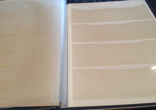 10 PAGE ( 20 SIDE )  EMPTY STOCK BOOK ALBUM - GOOD CONDITION