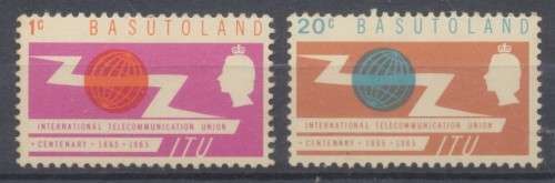 BASUTOLAND -   1965  I T U  CENTENARY SET = MINT