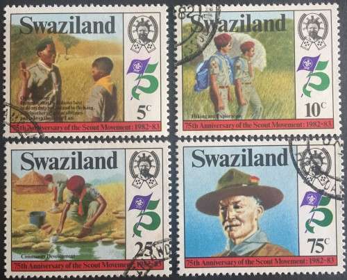 1982-  SWAZILAND  ANNIV OF BOY SCOUT MOVEMENT   -  FINE USED