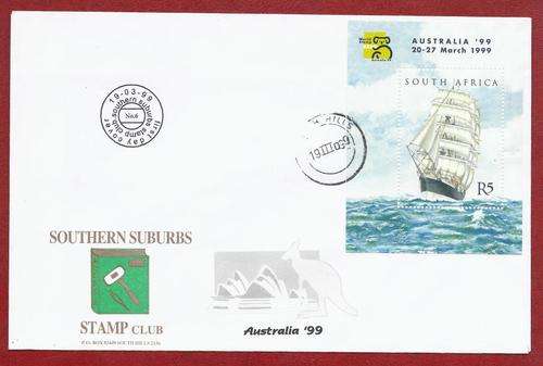 Limited Edition (only 20 printed) Rare SSSC FDC 6 - Sailing Ships Australia '99 MS