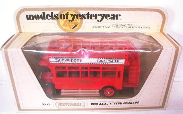 MATCHBOX DIECAST; MODELS OF YESTERYEAR-Y23-1922 A.E.C. OMNIBUS S-TYPE. BOXED(ENGLAND)