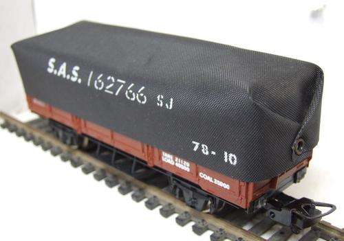 LIMA HO: SAR ES Open Freight Wagon with tarpaulin in very good unboxed condition (Italy)