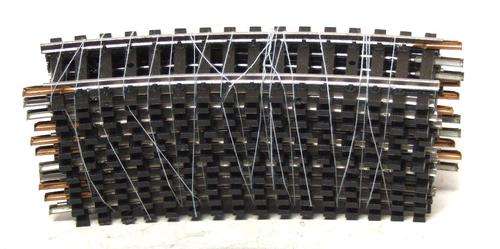 LIMA HO: 10pc 18 Deg Cuved Metal Track(403031) in very good used condition. (Italy)