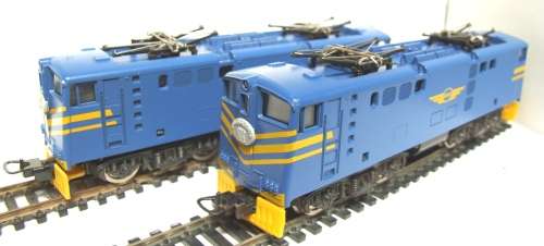 LIMA HO: SAR Class E-5 E444 Blue Train Electric Locomotive Set in good unboxed condition(Italy)