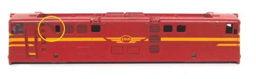 LIMA HO: SAR Class E-5 E919 Red Trans Karoo  Elect Locomotive body in Good Shape for Spares (Italy)