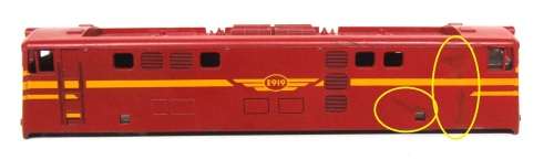 LIMA HO: SAR Class E-5 E919 Red Trans Karoo  Elect Locomotive body in Good Shape for Spares (Italy)