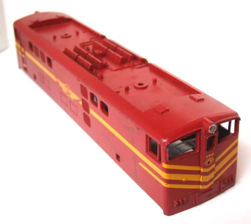 LIMA HO: SAR Class E-5 E919 Red Trans Karoo  Elect Locomotive body in Good Shape for Spares (Italy)