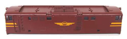 LIMA HO:SAR Class E-5 E919 Brown Trans Karoo  Elect Locomotive body in Good Shape Spares (Italy)