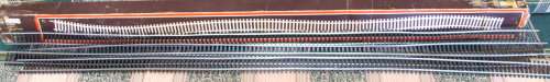 LIMA HO/OO:  4pc Flex Track of 900 mm in Good used boxed condition.(Italy)
